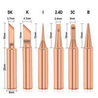 5pcs Tip For Soldering Iron Professional Electronic Soldering Iron Tip Pure Copper 900MM Luotie Head Suit