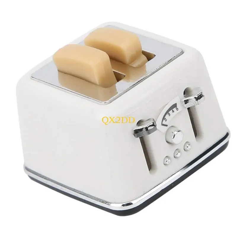 Qx2d 1/12 Puppenhaus Möbel Brot Toaster geschnittene Brot Set Simulation Küchengeräte Kinder freundlich tun, um Spielzeug zu