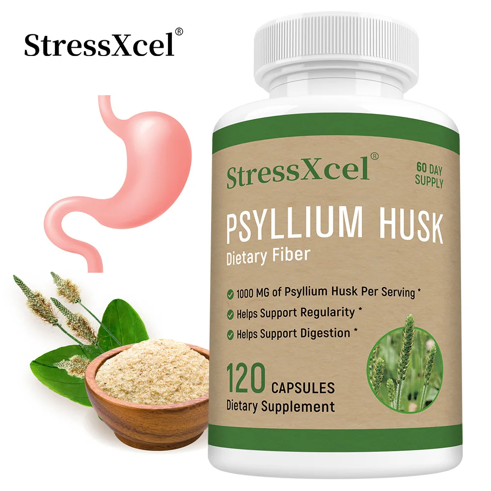 Psyllium Husk - Natural Soluble Fiber, Good for Intestinal Health, Cleansing, Detox, Supports Digestive System Health Supplement