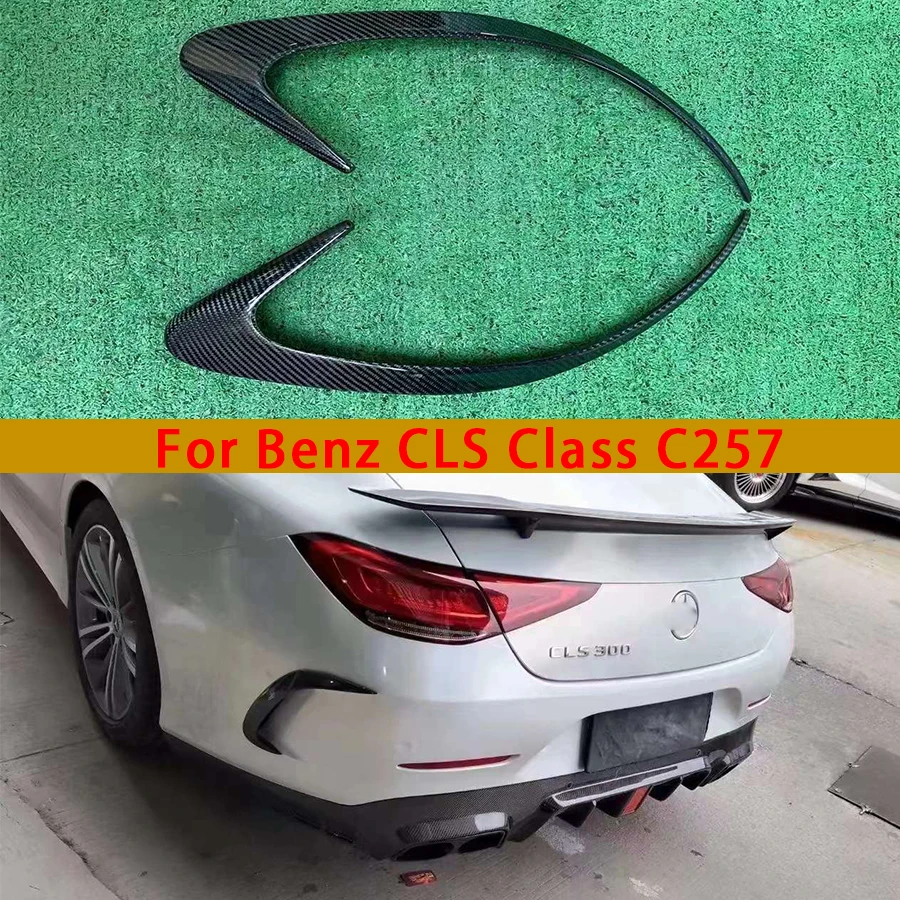 For Mercedes Benz CLS Class C257 CLS53 CSL63 Carbon fiber bumper wind knife fog lamp air vent decorative strip Car Accessories