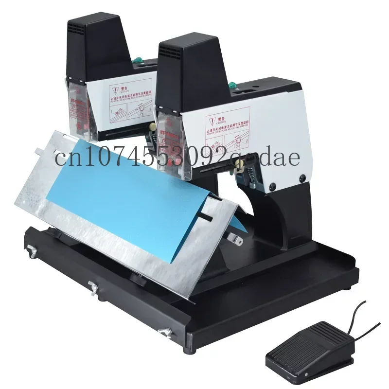 ST105G Electric stapler Double Head Flat Stitching Saddle Stitcher A3 center seam stapler Binding Machine