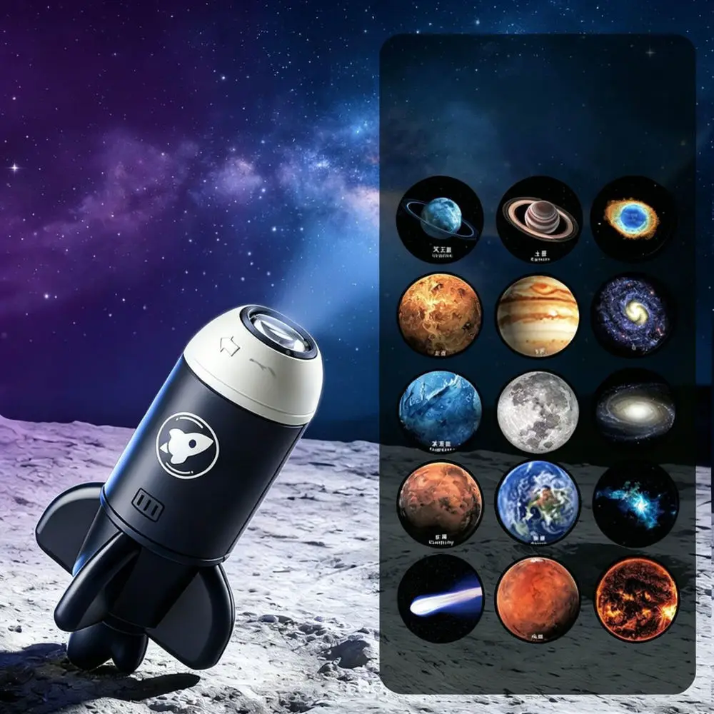 Starry Sky Projector Lamp Galaxy Night Light USB Powered Bedroom Decor Atmospheric Lighting For Kids Room Wall Decoration