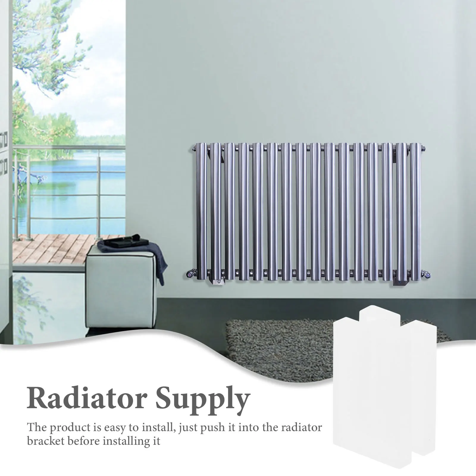 

10Pcs Radiator Bracket Cover for Steel Plate Radiators Heavy Duty Plastic Protective Sleeve Easy Install No Tools Needed