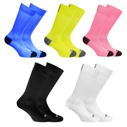 Calcetines de ciclismo transpirables para hombre y mujer, medias deportivas de alta calidad para bicicleta de carretera, gimnasio al aire libre, correr y ciclismo, 3 pares