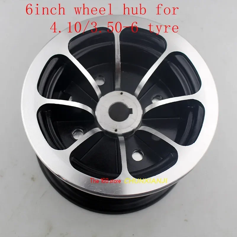 Best 6-inch keyway Aluminum alloy wheel hub fits for 4.10/3.50-6 tyres inner tube 6 \'\' ATV kart car Scooter Snow sweeper rims