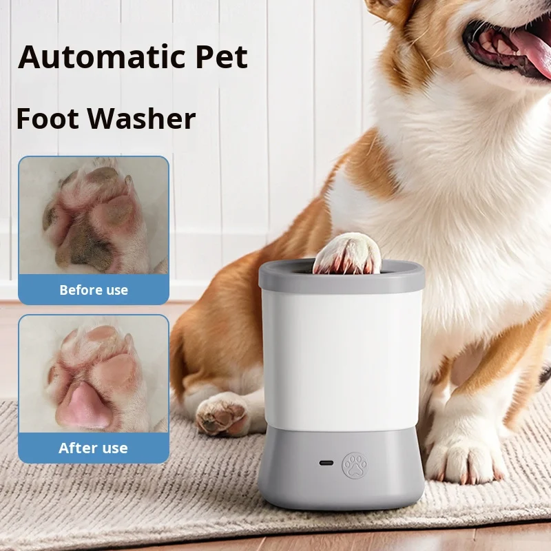 

Cross-Border Eco-Friendly Electric Paw Washer Pet Foot Washing Cup Pet Supplies Automatic Dog Paw Cleaner Universal Voltage