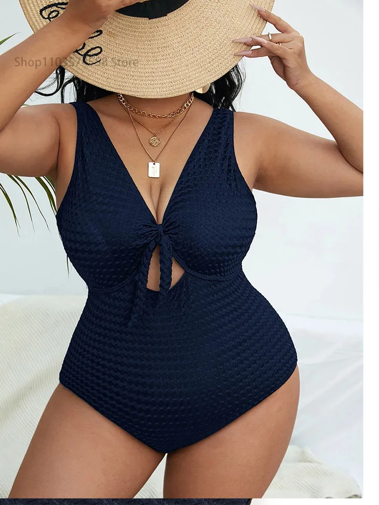 

Women's oversized swimsuit, smooth swimsuit, beach clothing, 2024