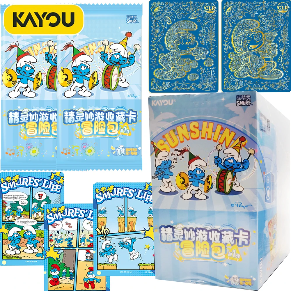

Оригинальные коллекционные карты Kayou Smurf для друзей, персонажи мультфильмов, крутые летние пляжные карты для отдыха, праздничные подарки, игрушки