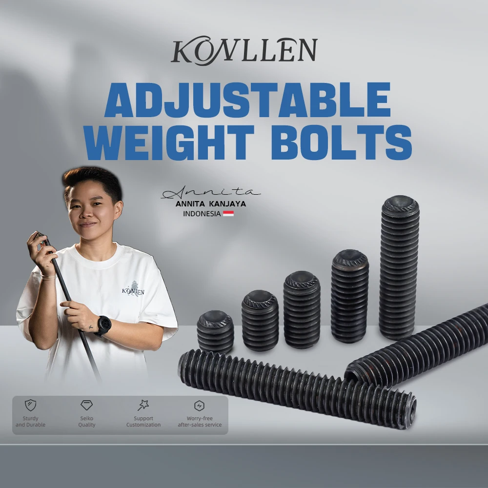 KONLLEN Pool Cue Carom Cue Stick Weight Bolt Adjust 0.2/0.4/0.5/0.7oz Screw Adjustable Bolts Billiard Accessories