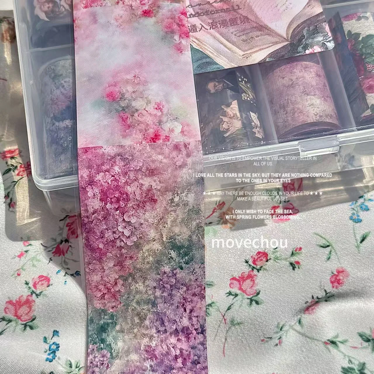 1 Box Blumen-Nagelfolien für Transferpapier, Florale Slider, Engel- und Schmetterlings-Nagelwraps, Schwan-Barock-Nagelkunst-Dekorationen – Detail 6