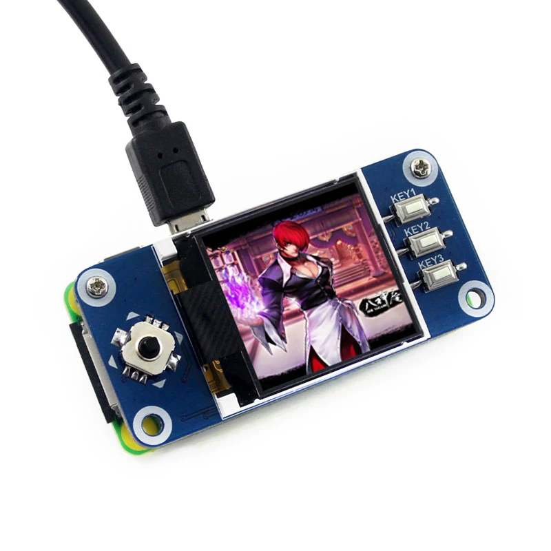 Waveshare sombrero con pantalla LCD de 1,44 pulgadas para Raspberry Pi Zero/Zero W 128x128 píxeles interfaz SPI retroiluminación LED 3,3 V