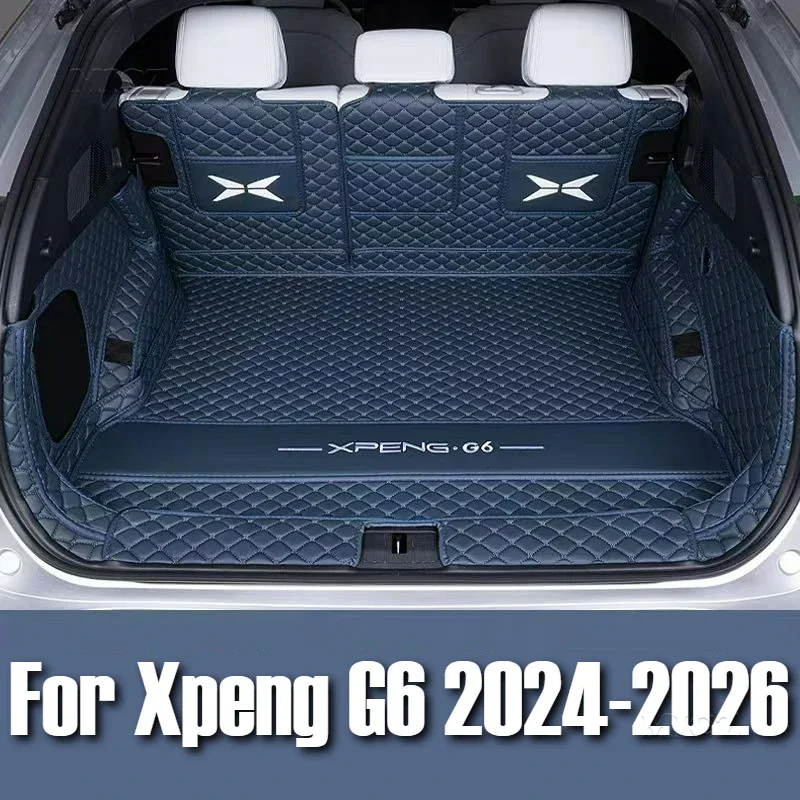 

Автомобильные аксессуары для Xpeng G6 2024 2025 2026, коврик для багажника, задний багажник, защита груза, кожаный коврик, модификация интерьера