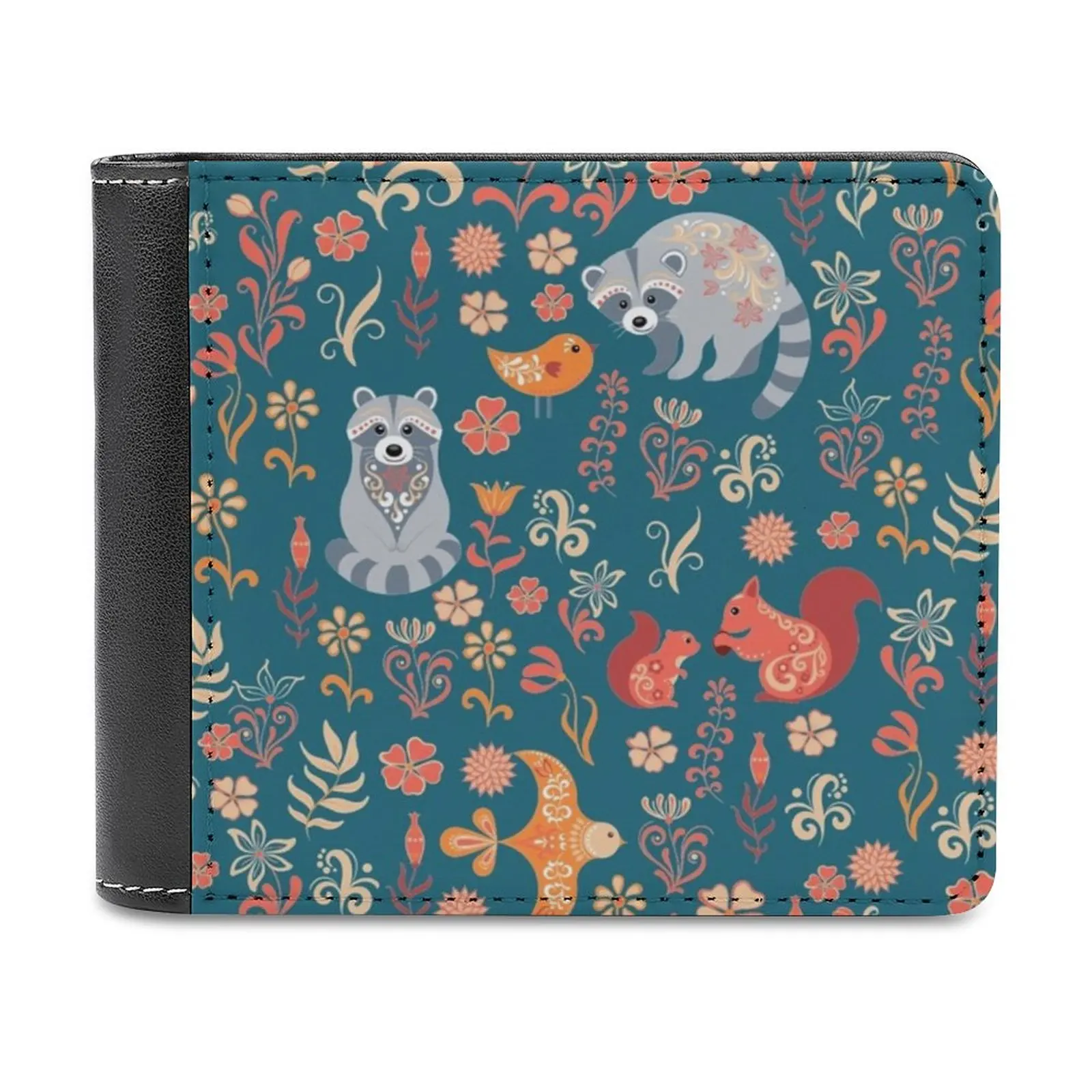 Black Nook Phone Inspired Design Leather wallet men's wallet purse money clips Animal Animal New Horizons Animal Nook Phone