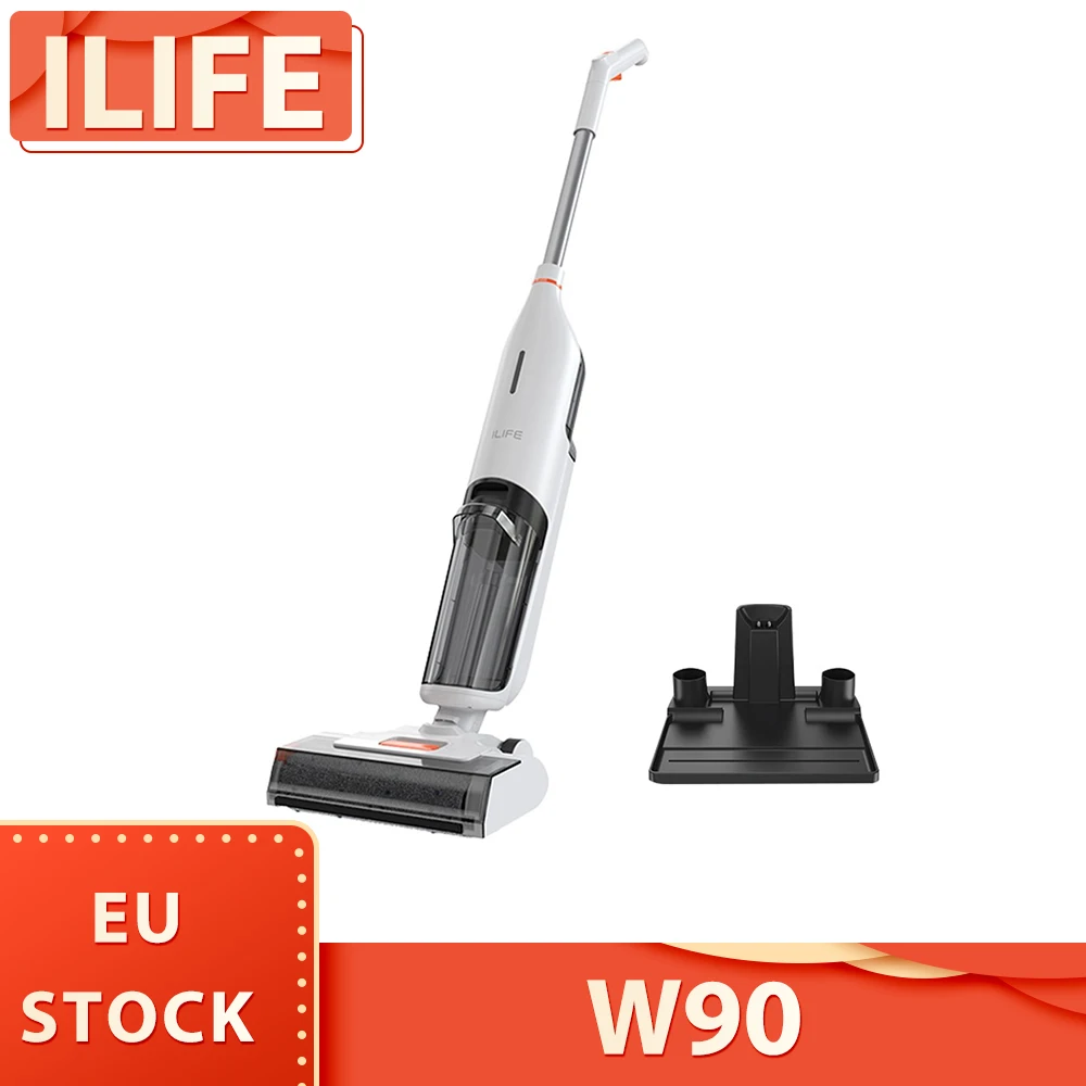 ILIFE-Aspirateur sec sans fil W90 3 en 1, vadrouille et livres de lavage, eau précieuse de 700ml, autonomie de 30 minutes, rappel vocal