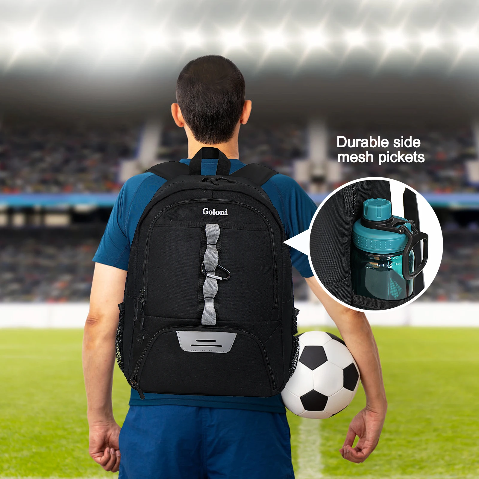 Basketball Soccer Backpack Bag - Soccer Backpack & Bags for Basketball, Volleyball & Football Sports