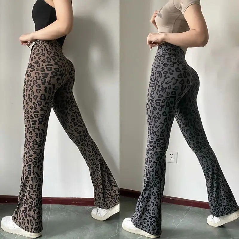 Damskie spodnie długie z otwartym kroczem, rozszerzona wersja jogi, oddychające, mikro-pull, z wysokim stanem, sportowe, do zamiatania podłogi, wzrost 175 cm.