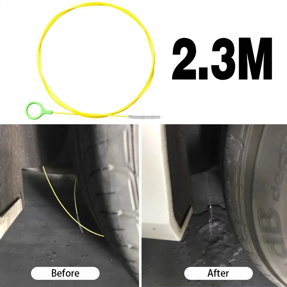 2,3 m Auto Kanalisation Unclogger Reinigungs bürste Auto Schiebedach lange Schlauch Abfluss Loch Abfluss Unclogger Auto Rohr Werkzeug reiniger Autozubehör