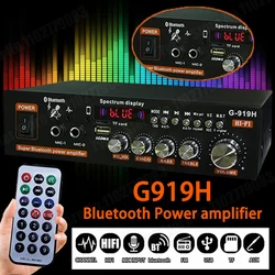 G919H AK45 Bluetooth 5.0 Sound amplifier 2.0CH Power Amplifiers Subwoofer Hi-Fi Audio Amplifier Stereo Amplifier Receiver FM USB