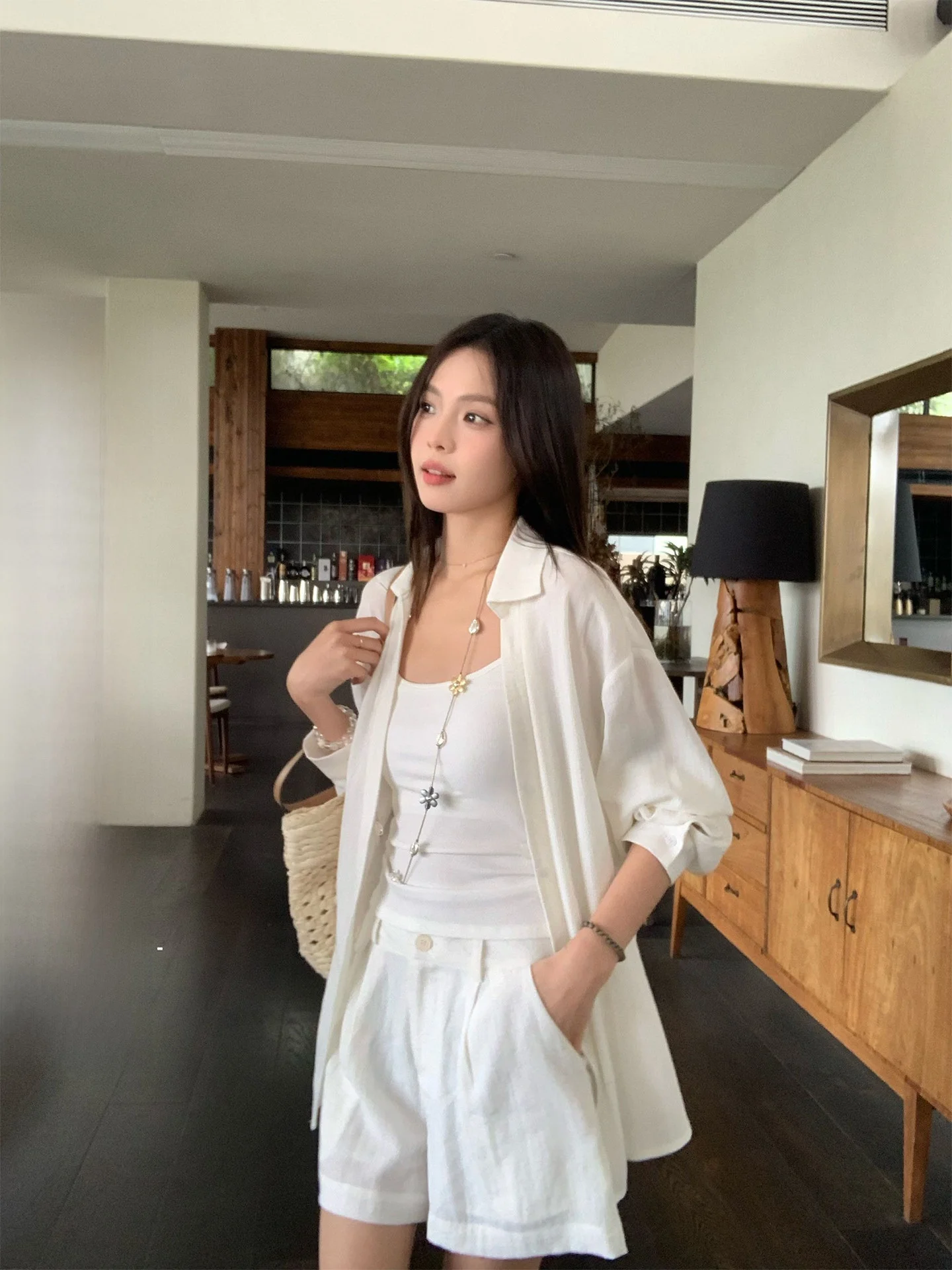 

Long Sleeve Linen Shirt Women Loose Fit Breathable Spring New Style Sexy Slimming Top Comfortable Casual Fashion Upperwear