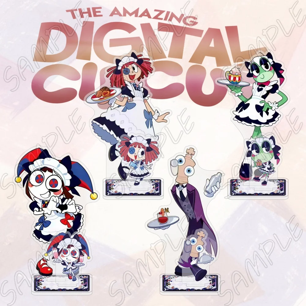Anime TADC  Dual Character Standee Acrylic Stand Figure 15CM Kinger Gangle Zooble Maid Cafe Desk Decor Gift For Fans Keychain