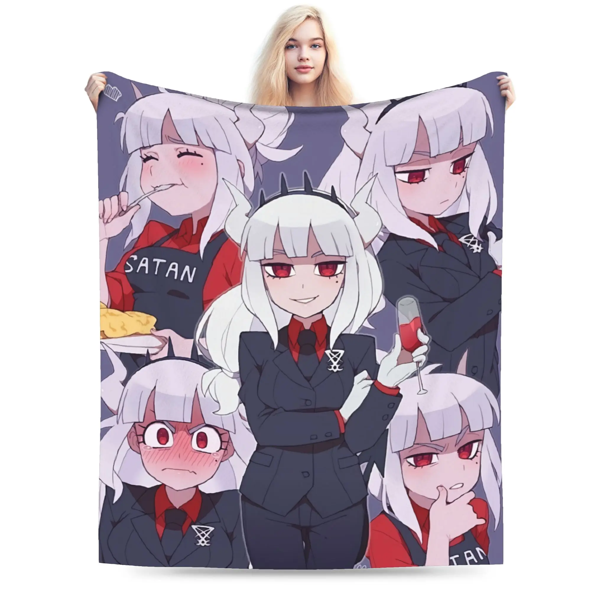 Contradiction Helltaker Lucifers Modeus Gift Blanket For Men Women Ultra Soft  Throw Blankets for Sofa Multiple Sizes