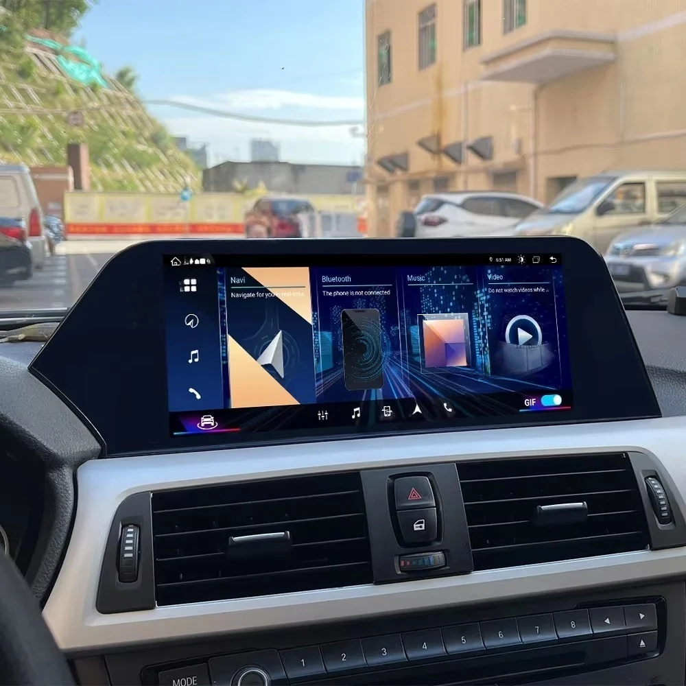 راديو السيارة لسيارات BMW 5 Series/3 Series 2018 شاشة كبيرة تعمل باللمس مشغل وسائط متعددة للسيارة 8 Core 256G Carplay GPS وحدة رأس الملاحة