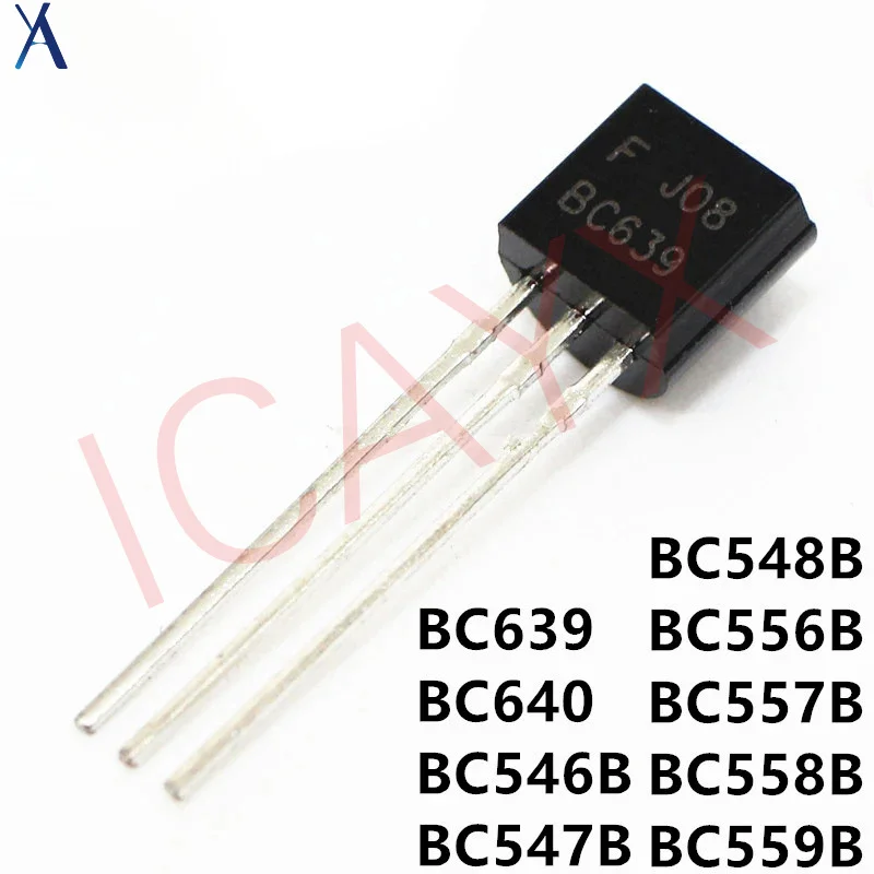 

100pcs BC639 BC640 BC546B BC547B BC548B BC556B BC557B BC558B BC559B BC546 BC547 BC548 BC556 BC557 BC558 triode transistor TO-92
