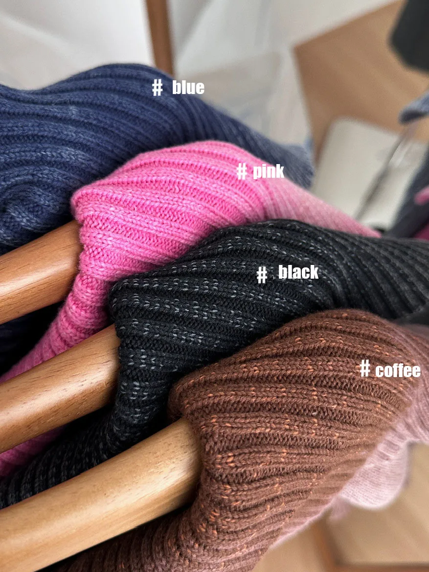 2024 Autumn Y2K Knitted Women Cardigan Sweater Wrist Sleeve Slim Turn-Down Up Collar Double Zippers Female Crop Top C-192