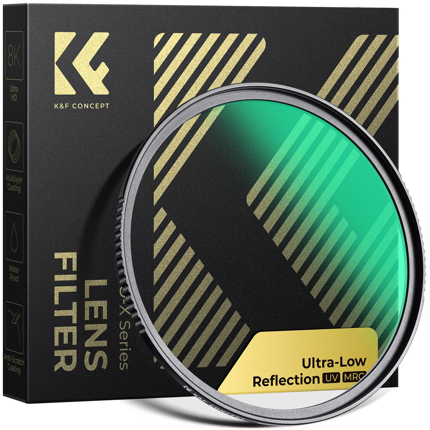 K&F CONCEPT Nano-X MRC Filtr UV Ultra-Low Reflection Filter Skutecznie redukuje odblaski i efekt duchów w obiektywach 37mm-95mm — zdjęcie produktu 2