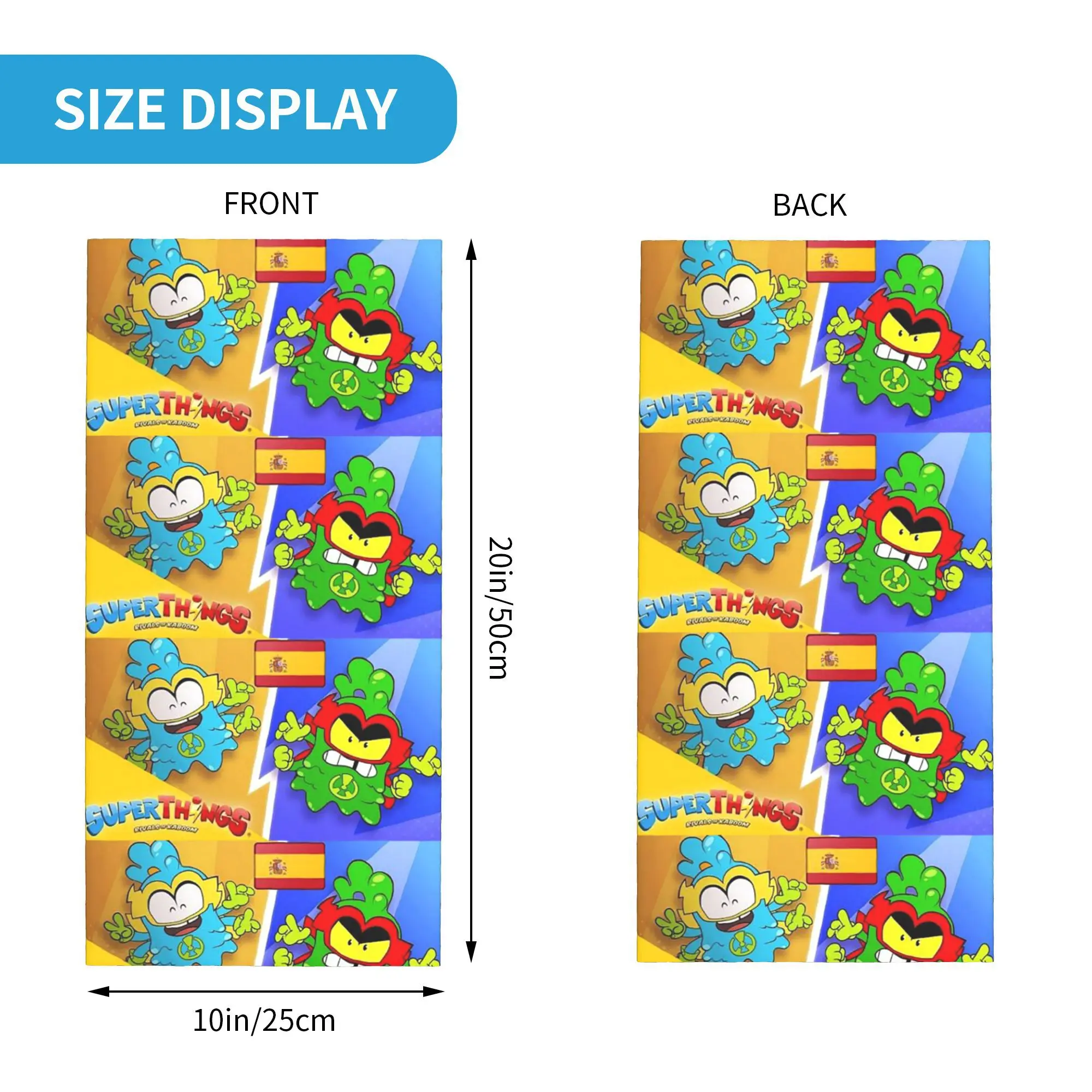 Superthings باندانا غطاء الرقبة المطبوعة وشاح سحري متعدد الاستخدام عقال ركوب الدراجات للجنسين الكبار يندبروف