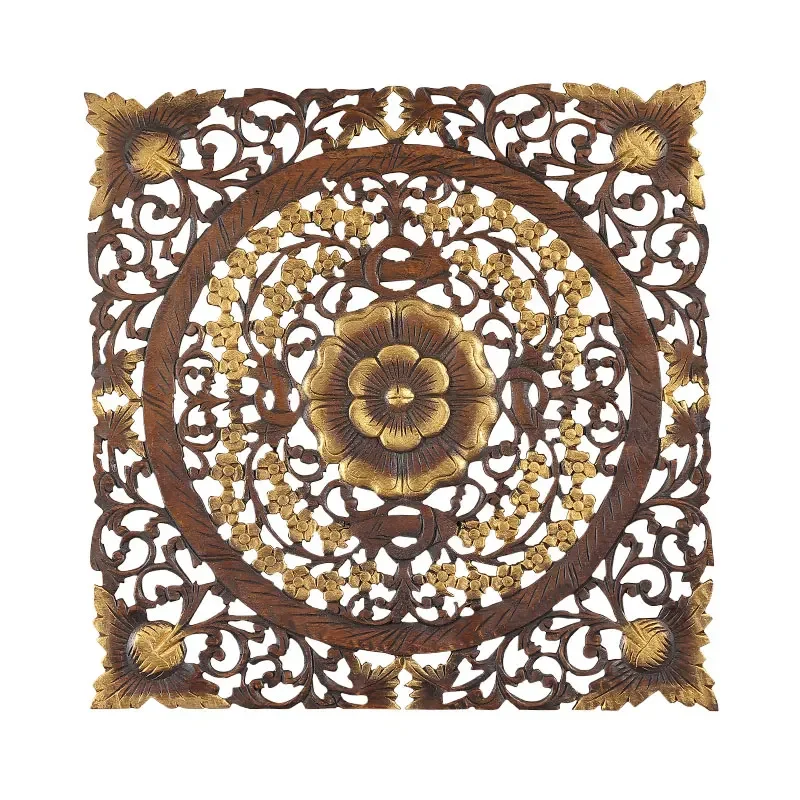 Wood carving wall carving board new Chinese wall decoration