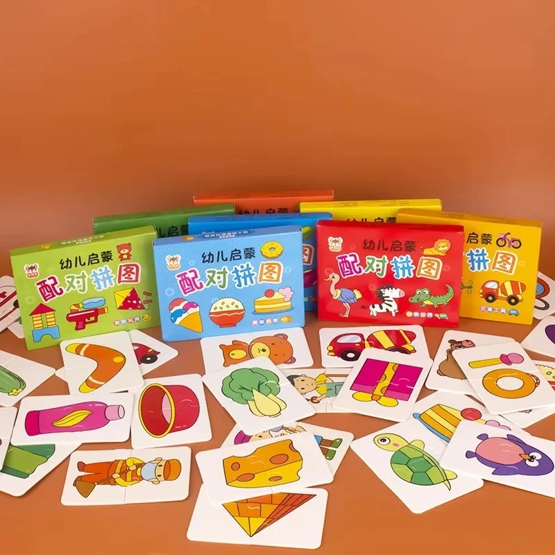 Karty zwierząt pasujące gra dla dzieci puzzle wzór kreskówkowy zabawki poznawcze owoce prawo drogowe karty pamięci dla dzieci wczesna zabawka edukacyjna