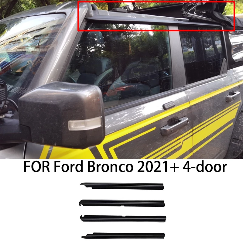 

Автомобильные аксессуары для Ford Bronco 2021 + 4-дверный черный водонепроницаемый козырек для двери, окна, вентиляционные шторы, защита от солнца и дождя
