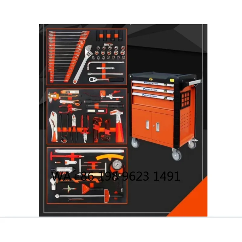 Portable drawer storage cabinet, 181PCS precision tools, multi hand set for auto repair shop maintenance use