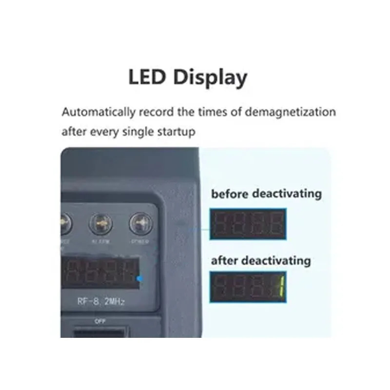 2 in 1 Eas Detektor Deaktivator 8,2 MHz/58kHz bin Hard-Tag-Erkennung RF Soft Label Deaktivierung Handheld für den Supermarkt Einzelhandel