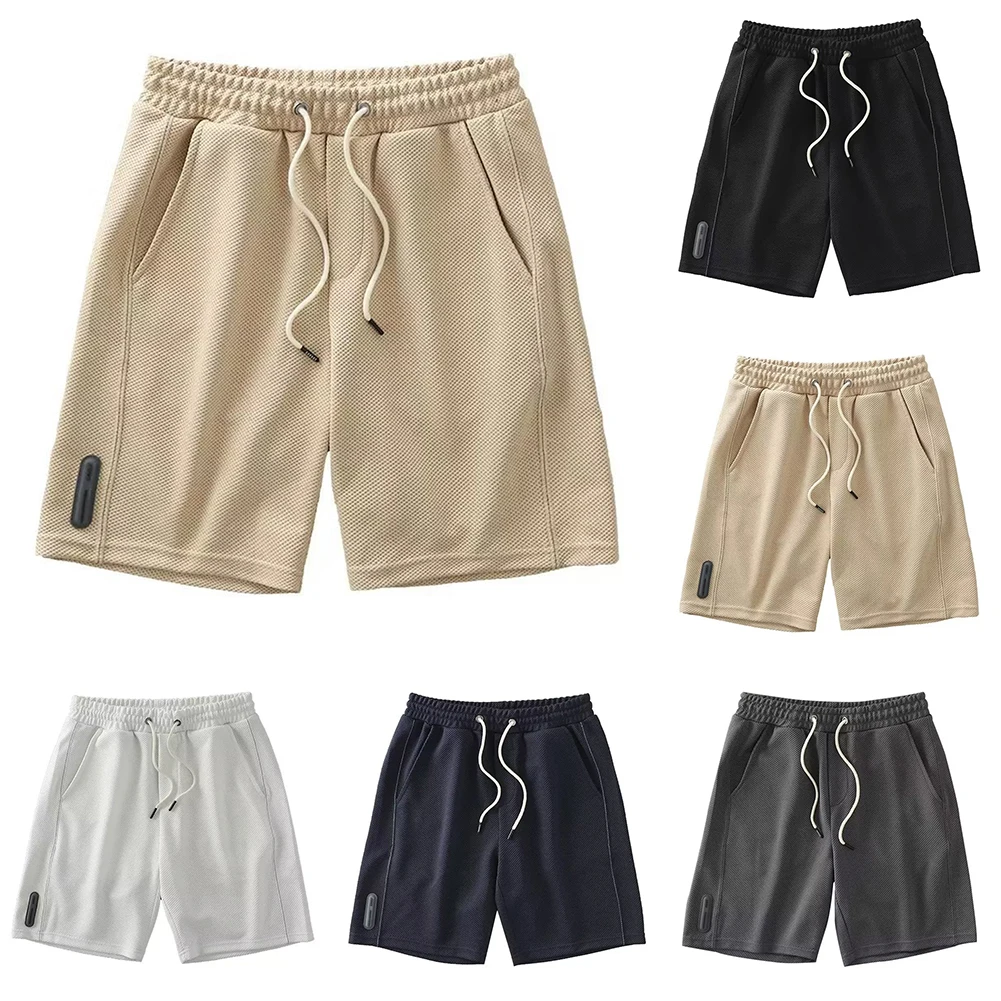 السراويل القصيرة الرجال السراويل الرباط مرونة الخصر تجريب الشاطئ تنفس اللياقة البدنية الصالة الرياضية المشي لمسافات طويلة الركض السراويل القصيرة