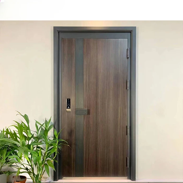 for Security Anti Theft Fireproof Metal Steel Security Door Residential Main Exterior Entry Front Door Houses Entry Steel Doors