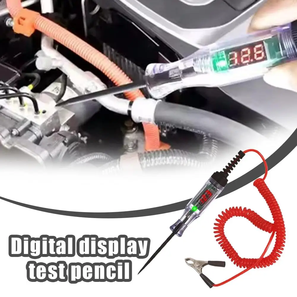 Digital Auto Voltage Tester 3V-90V DC Pen-Style Circuit Probe with Fuse Checker LED Display for Car Motorcycle Wiring