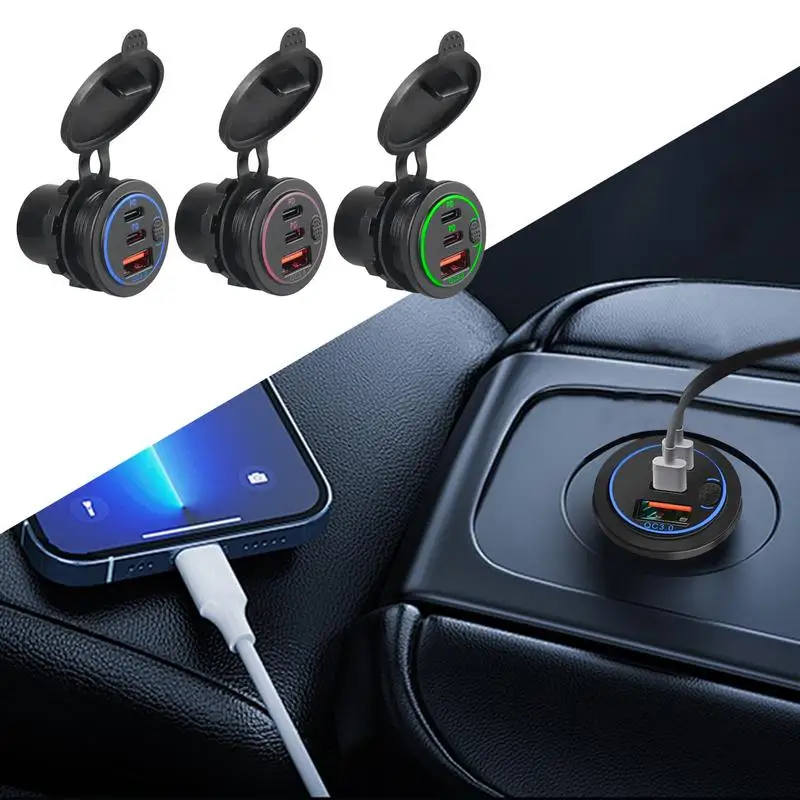 Fast Car Charger Adapter Powersports Battery Chargers Car Charger Adapter Multi-Protection Automobile Chargers For Cars RVs Atvs