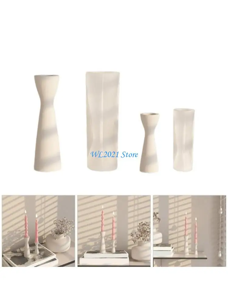 

G5GC Epoxy Resin Mold Handmade Holder Silicone Mold Geometric Candlestick Mold