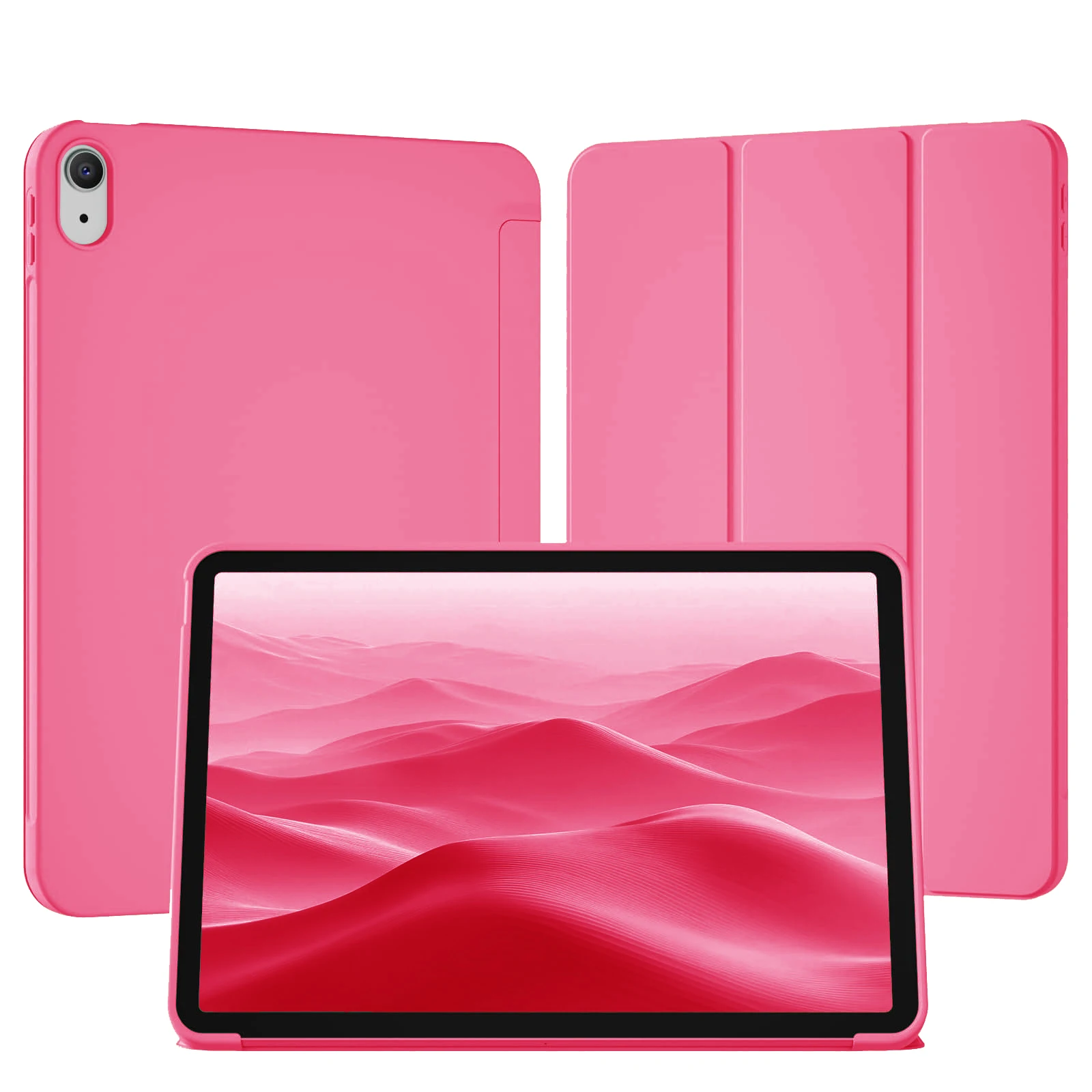 Case for iPad (A16) 11 2025 11th Generation /10th Generation 10.9 2022 Tri-fold Stand Flip Smart Cover Soft Silicone Back Shell