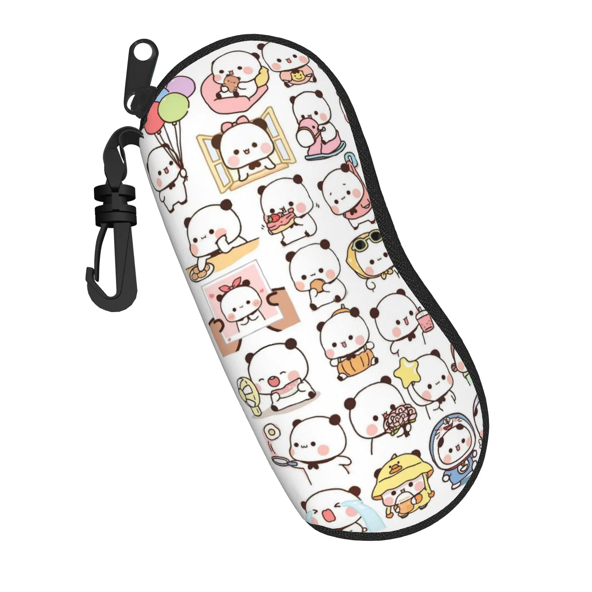 Bubu Dudu Sticker Pattern Glasses Case Unisex Waterproof Zipper  Sunglasses Storage Box Eye Contacts Case