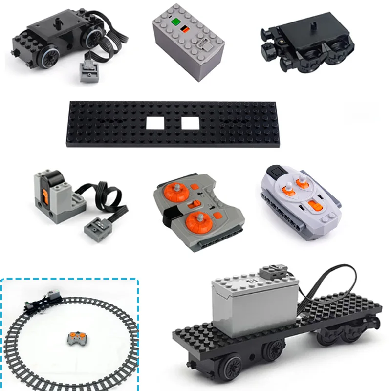 

Train Motor Technology Building Blocks Parts RC Power Functions Railway Track Base Plate DIY Assembly MOC Bricks Toys Accessory