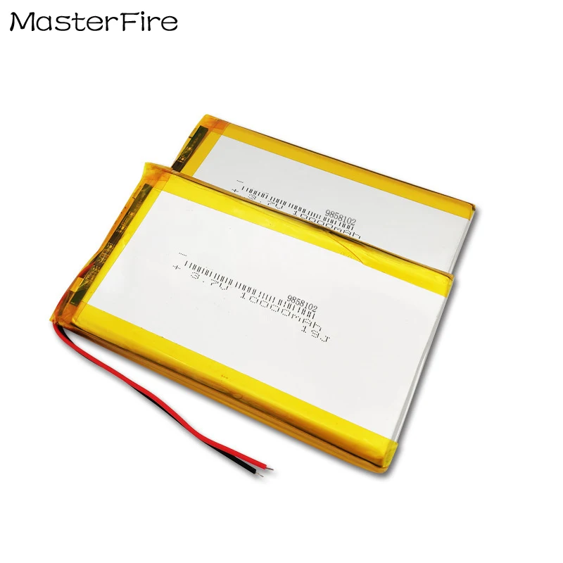 3,7 В 10000 мАч перезаряжаемая литий-полимерная батарея 9858102   Для мобильного аккумулятора сотового телефона электроинструмент планшетный ПК MID аккумуляторы