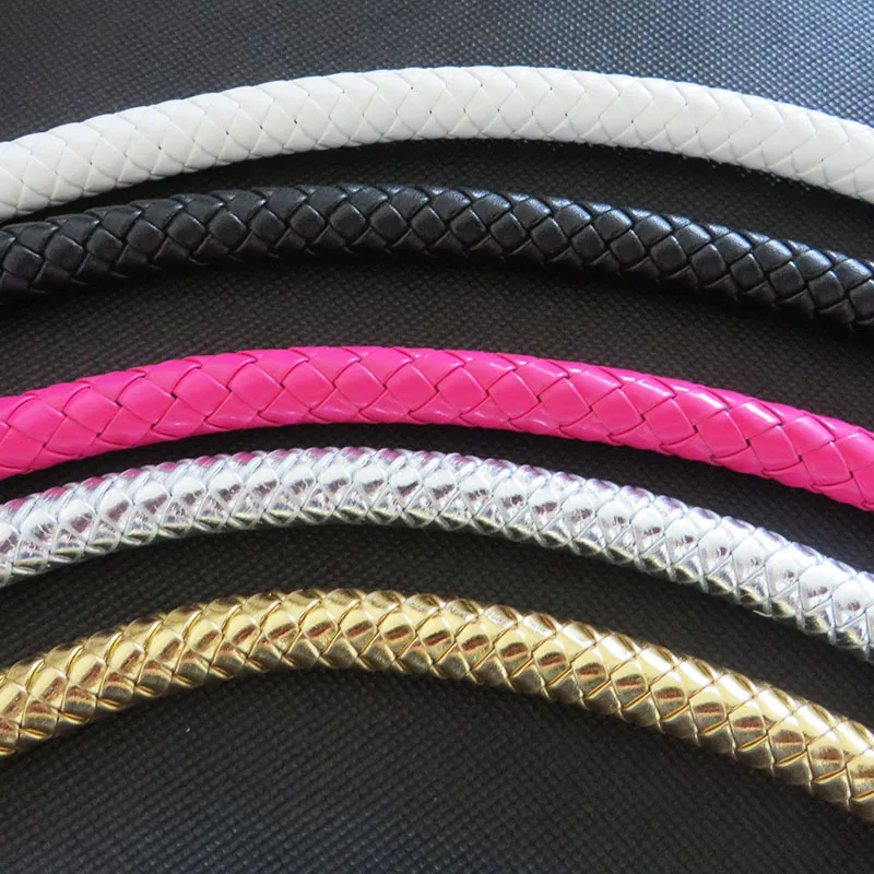 2Pcs 30-60cm Leather Bags Handles Shoulder Strap DIY Replace Handbag Straps Braid PU Rope Fashion Woman Bag Hardware Accessories