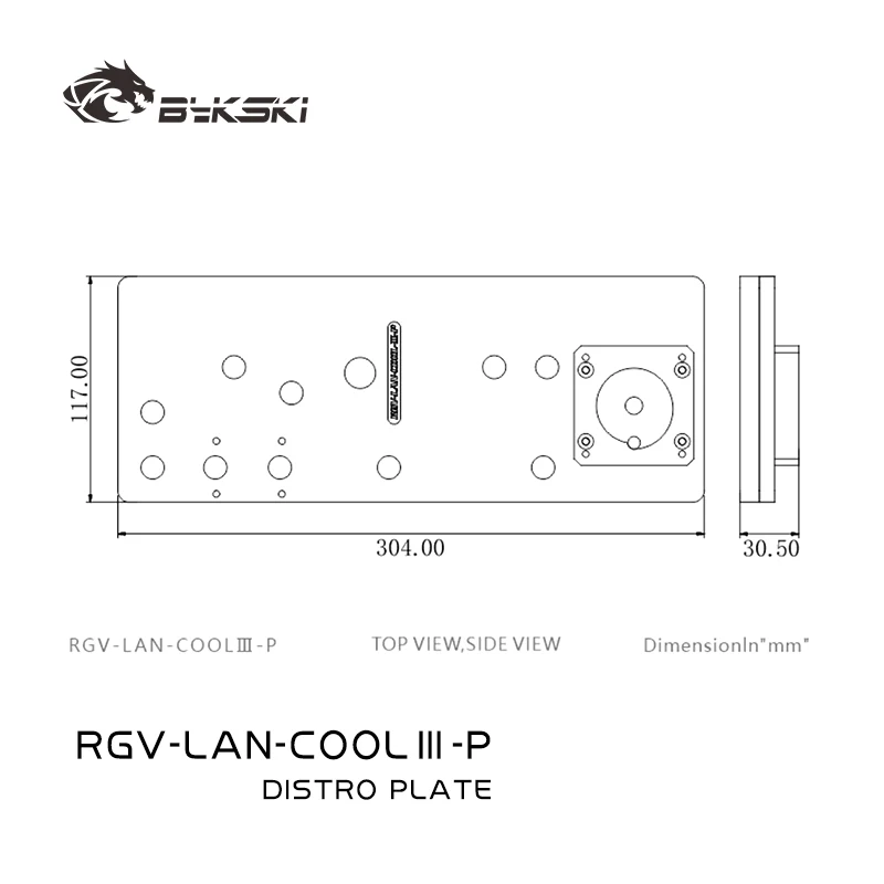 

BYKSKI RGV-LAN-COOLIII-P Distro Plate Acrylic Board Water Cooling Solution for LIANLI Ghost Axe 2 Computer Case Support DDC Pump