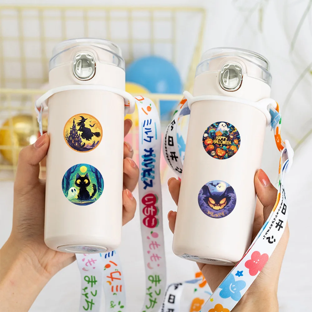 500 PCS/ม้วนสติกเกอร์ตกแต่งฮาโลวีน Skull ฟักทองแม่มดการ์ตูนซีลป้ายเด็กโปรดปรานเด็กสติกเกอร์รางวัลของขวัญ