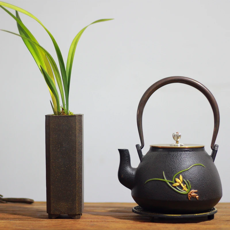 Purple Sand Portable Small Bonsai Pot Handmade Succulent Flower Pot Simple Chinese High Pen pot Flower Pot For Home Office Decor