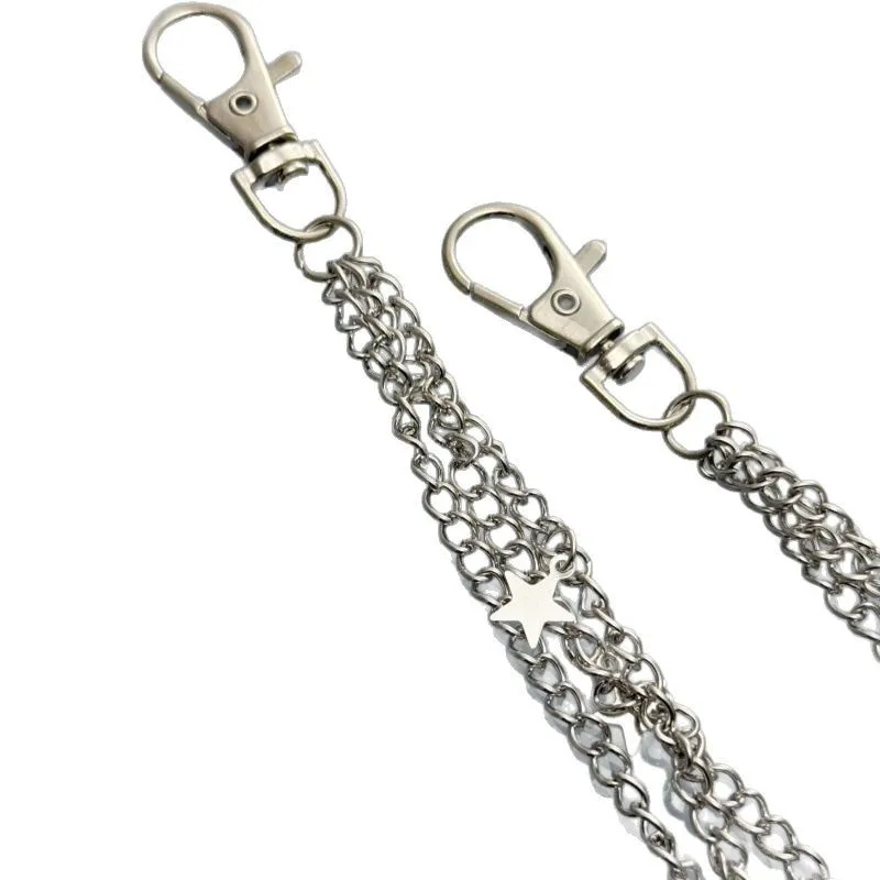 الطريق الأيمن الجديد الراقية تصميم عصري شارع البوب شخصية الهيب هوب الشرير المعادن الخماسي قلادة شرابة الخصر سلسلة #5