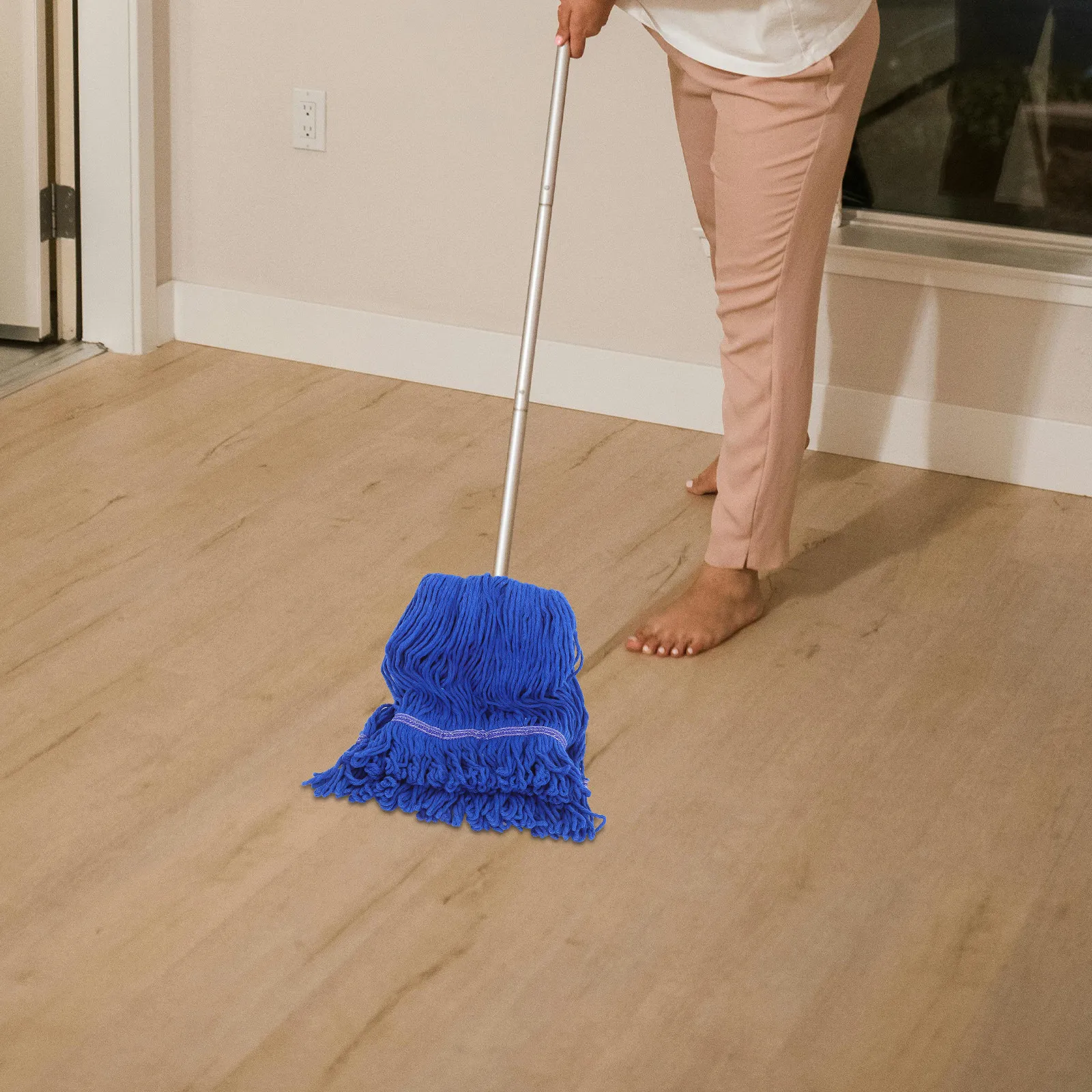 3Pcs Commercial String Mop Head Replacement Heavy Duty Washable Cotton Mop Refill for Floor Cleaning Loop-End Handles